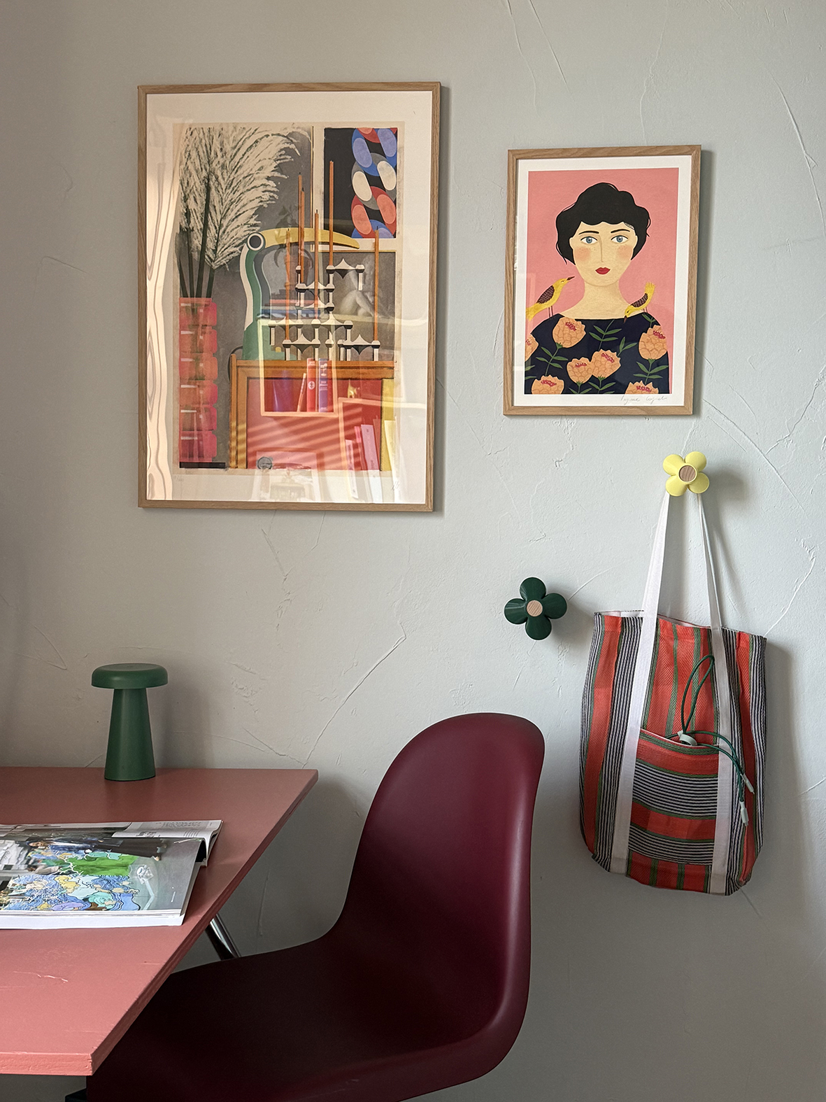 werkkamer make-over kleurrijk ontwerp