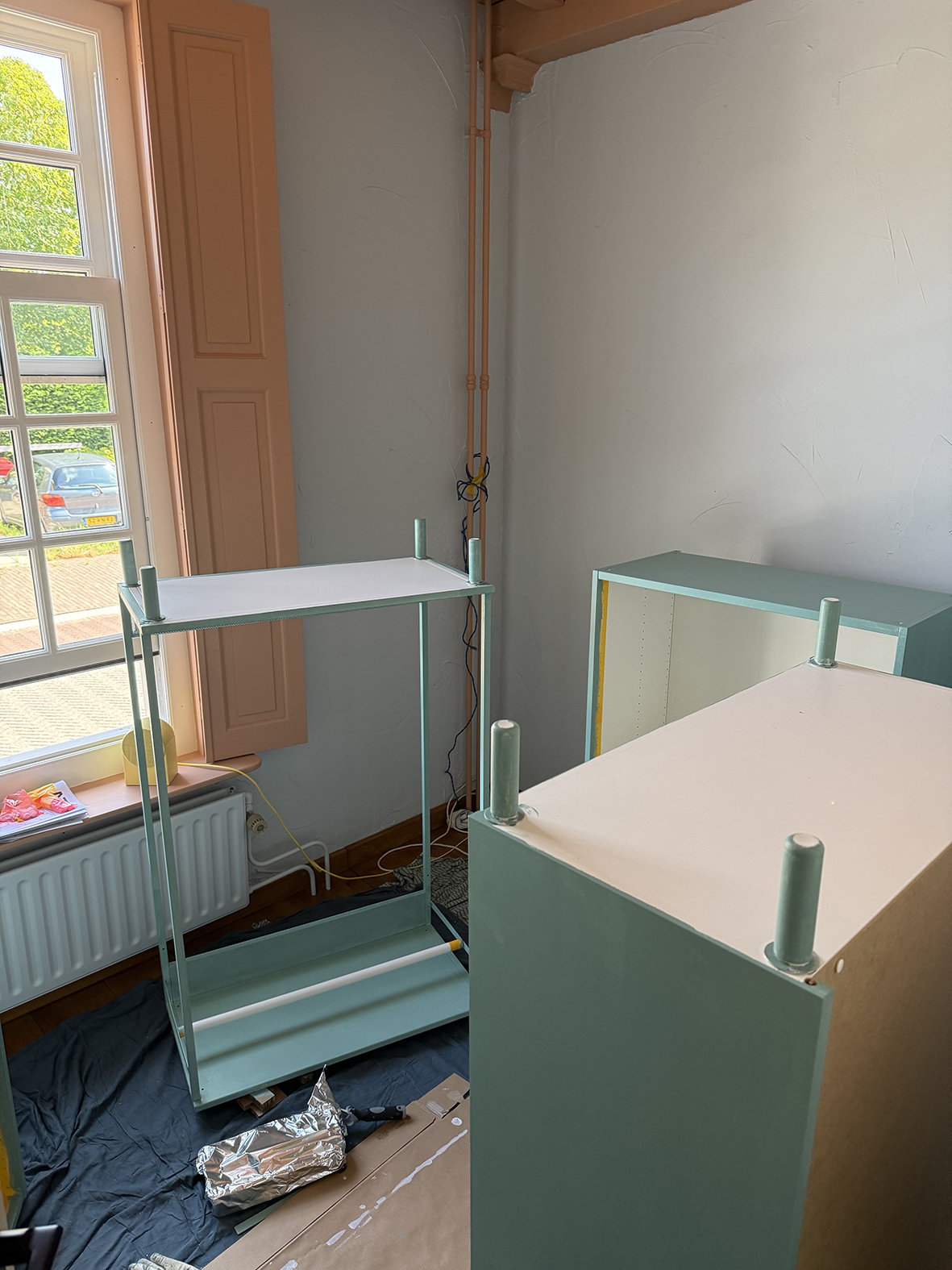 werkkamer make-over kleurrijk ontwerp