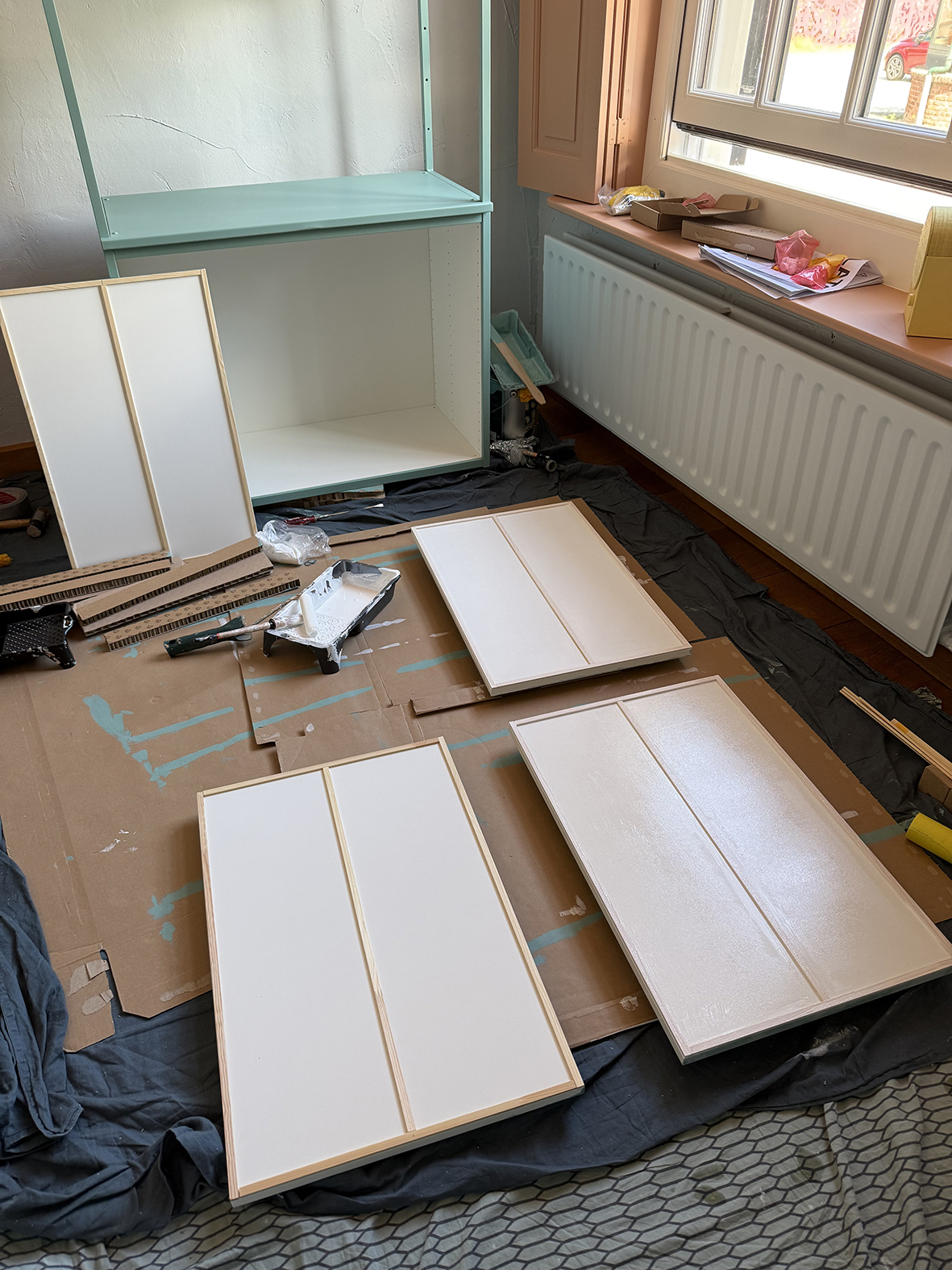 werkkamer make-over kleurrijk ontwerp